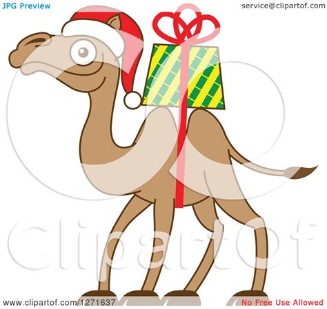 Camel with Christmas Present